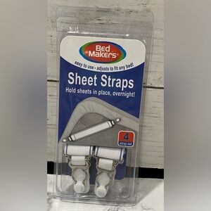 4 Pack Bed Makers Sheet Straps Holds Sheets in Place adjust to Fight Any Size
